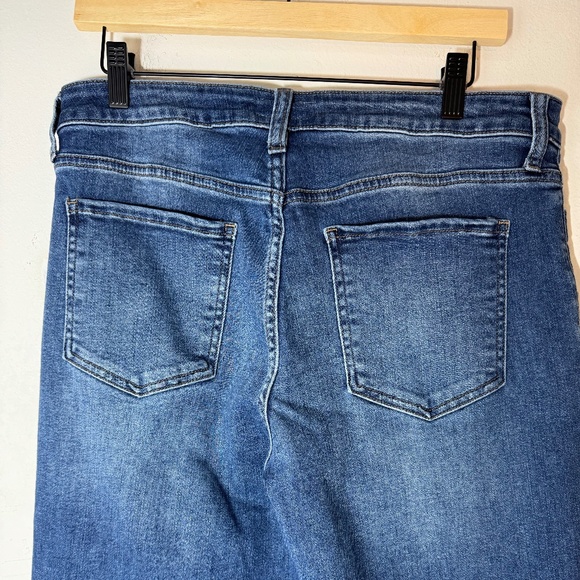 Kut From The Kloth Meg Wide Leg Jeans Women’s Size 10 Blue High Rise Crop - Picture 6 of 9